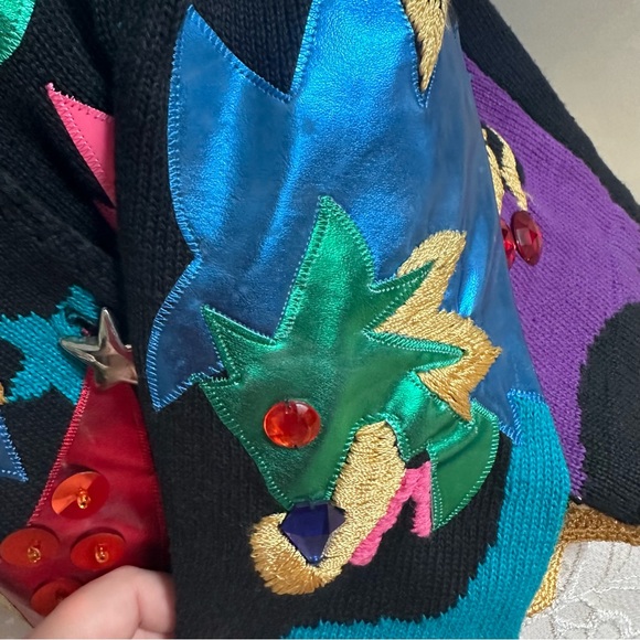 Rare Michael Simon Circus Collectible Sweater Cardigan Christmas sz L - Picture 12 of 17